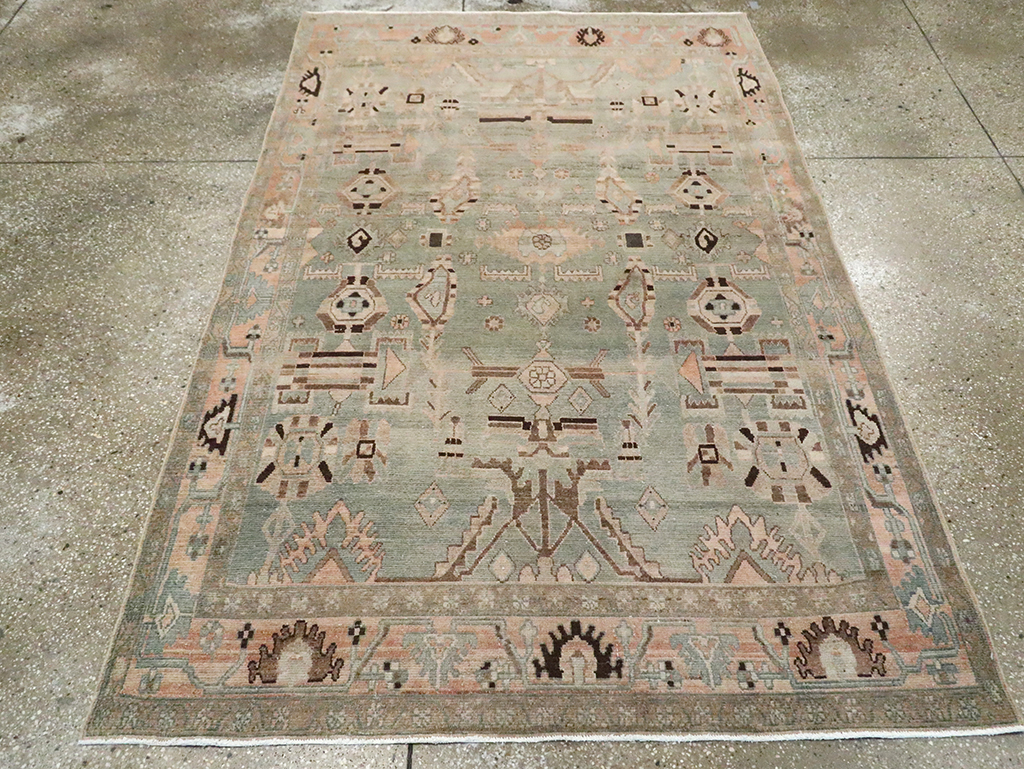 Vintage Persian Malayer Accent Rug, No.29826 - Gss