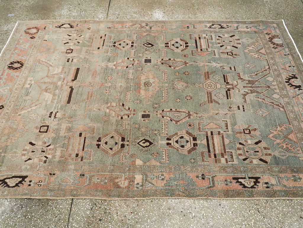 Vintage Persian Malayer Accent Rug, No.29826 - Gss