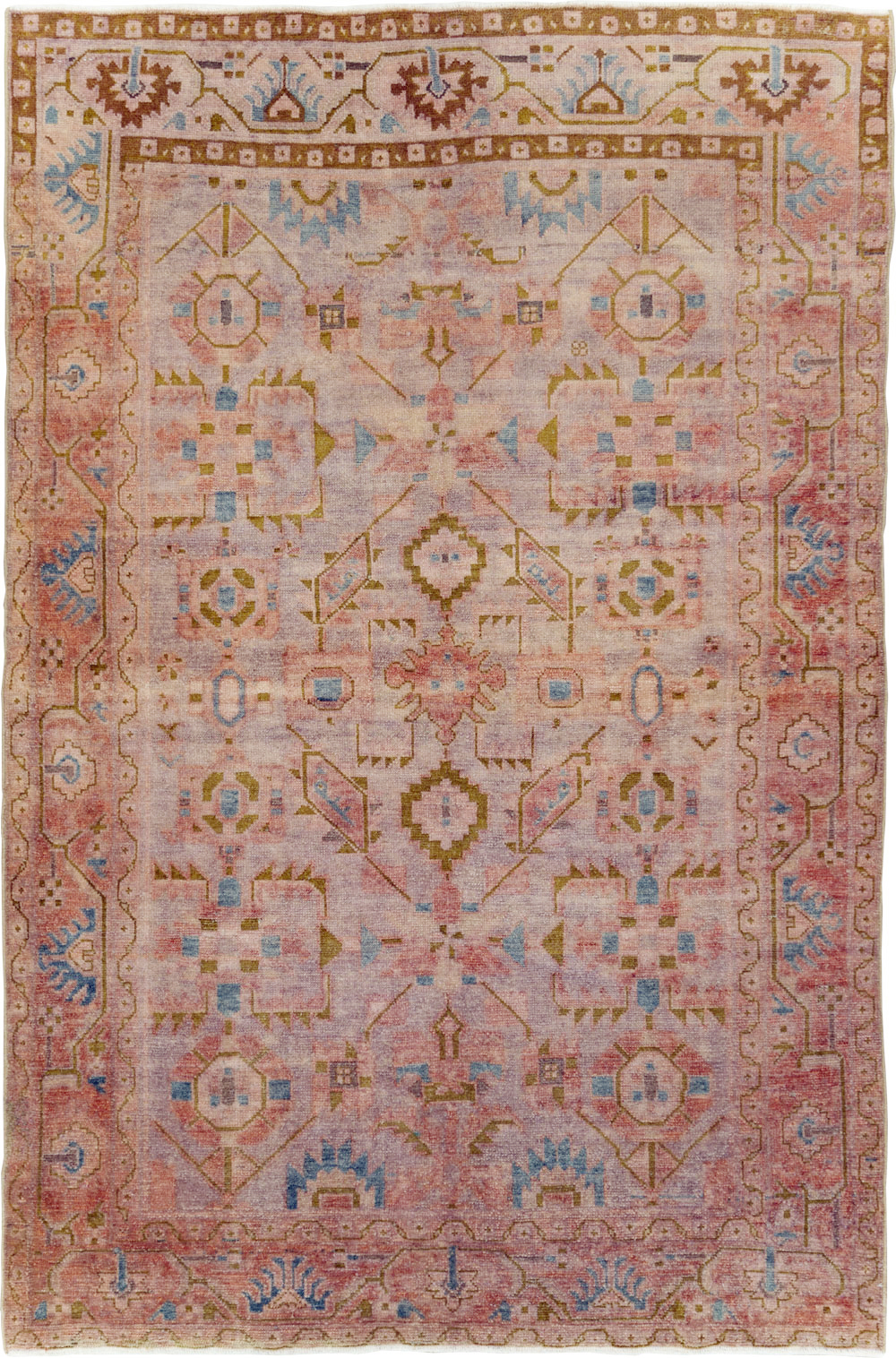 Vintage Persian Malayer Accent Rug, No.29843 - Gss