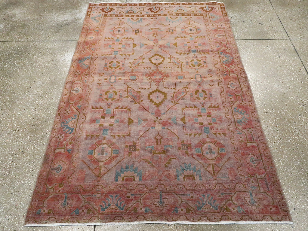 Vintage Persian Malayer Accent Rug, No.29843 - Gss