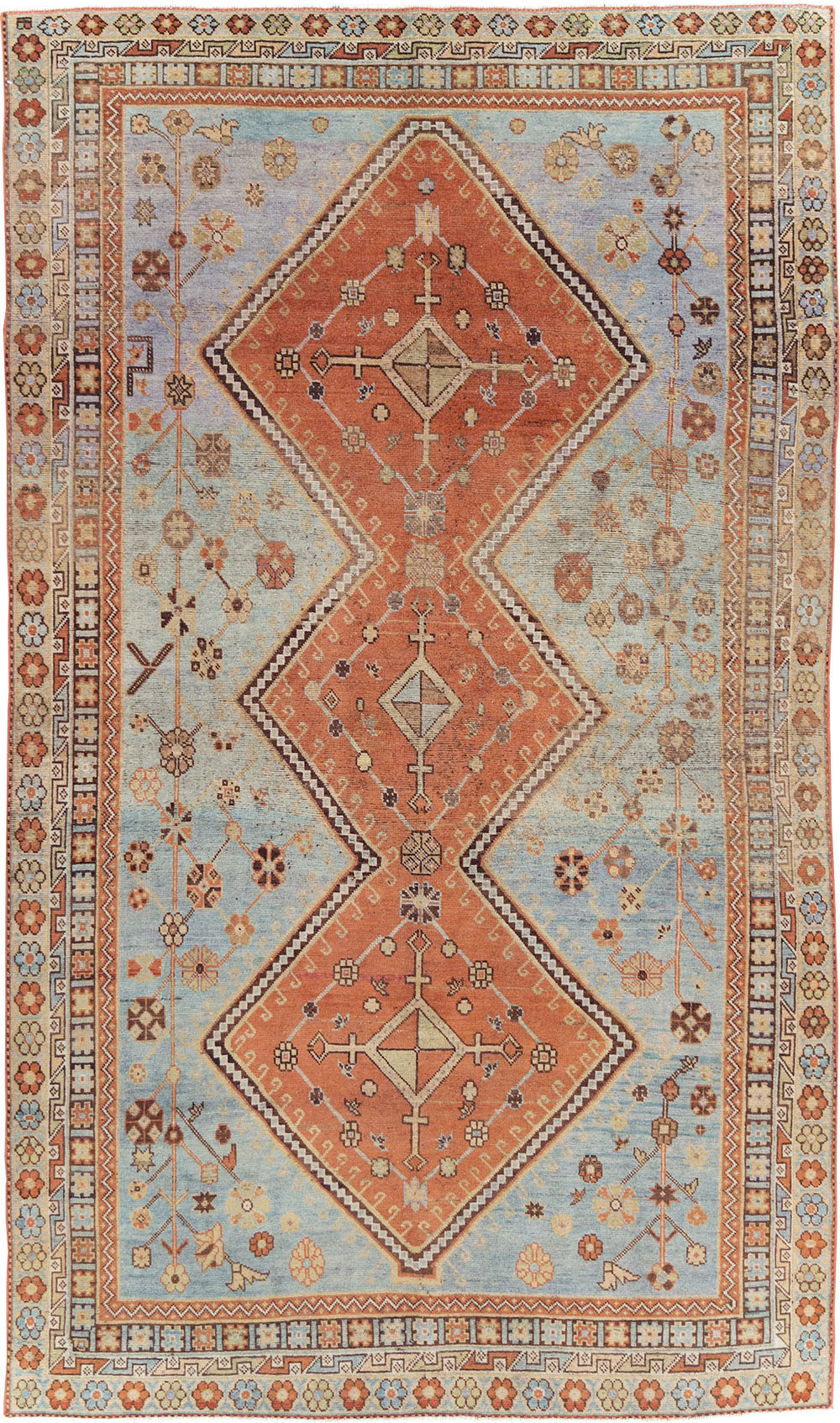 Vintage Persian Shiraz Rug, No.29847 - Gss