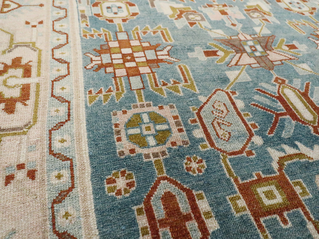 Vintage Persian Malayer Accent Rug, No.29849 - Gss
