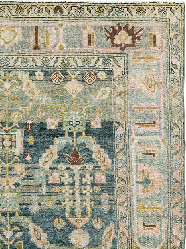 Antique Persian Malayer Wide Gallery Runner, No.29850 - Gss