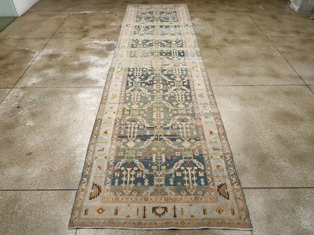 Antique Persian Malayer Wide Gallery Runner, No.29850 - Gss