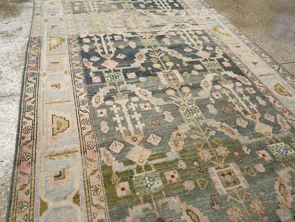 Antique Persian Malayer Wide Gallery Runner, No.29850 - Gss