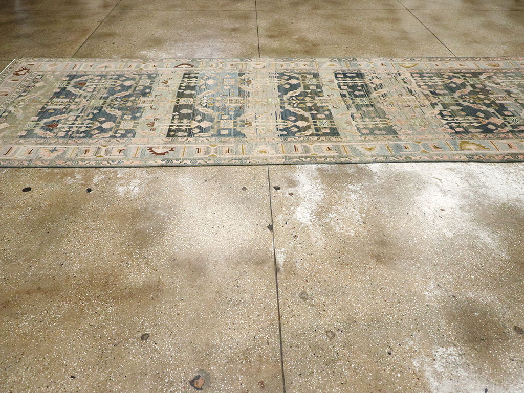 Antique Persian Malayer Wide Gallery Runner, No.29850 - Gss