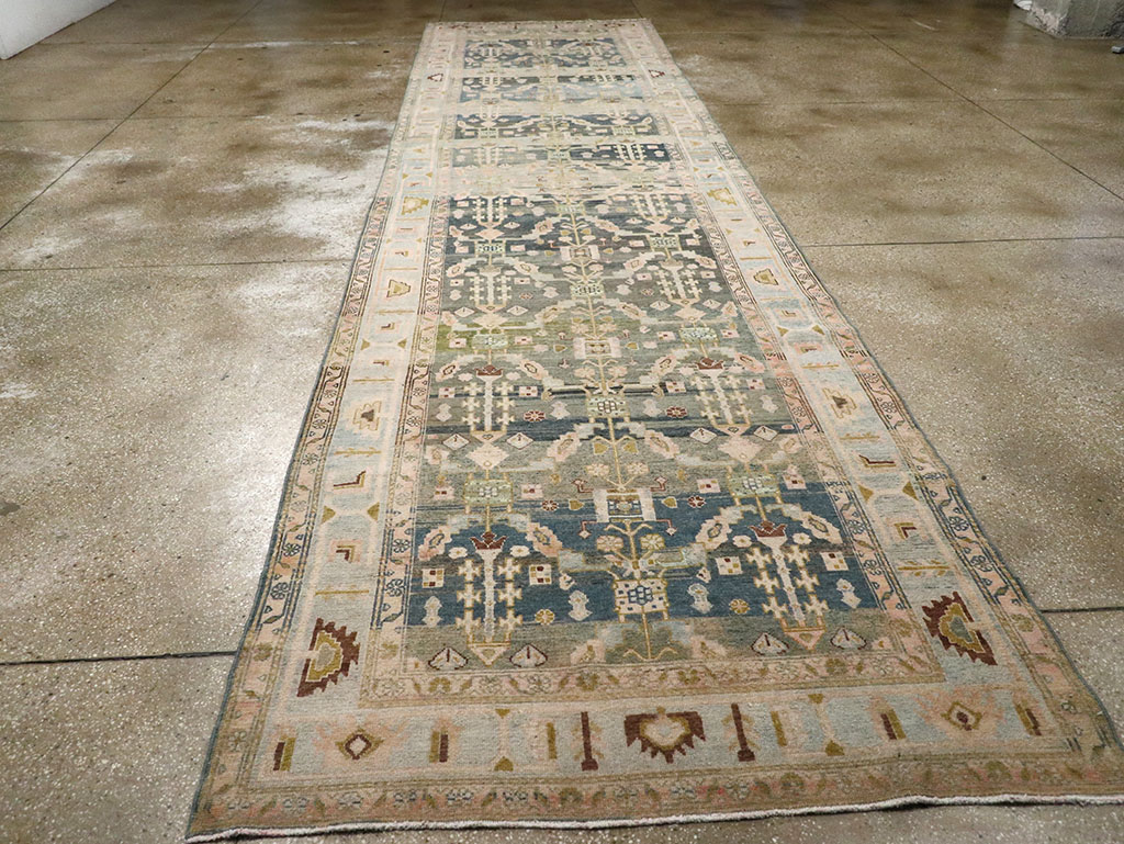 Antique Persian Malayer Wide Gallery Runner, No.29850 - Gss