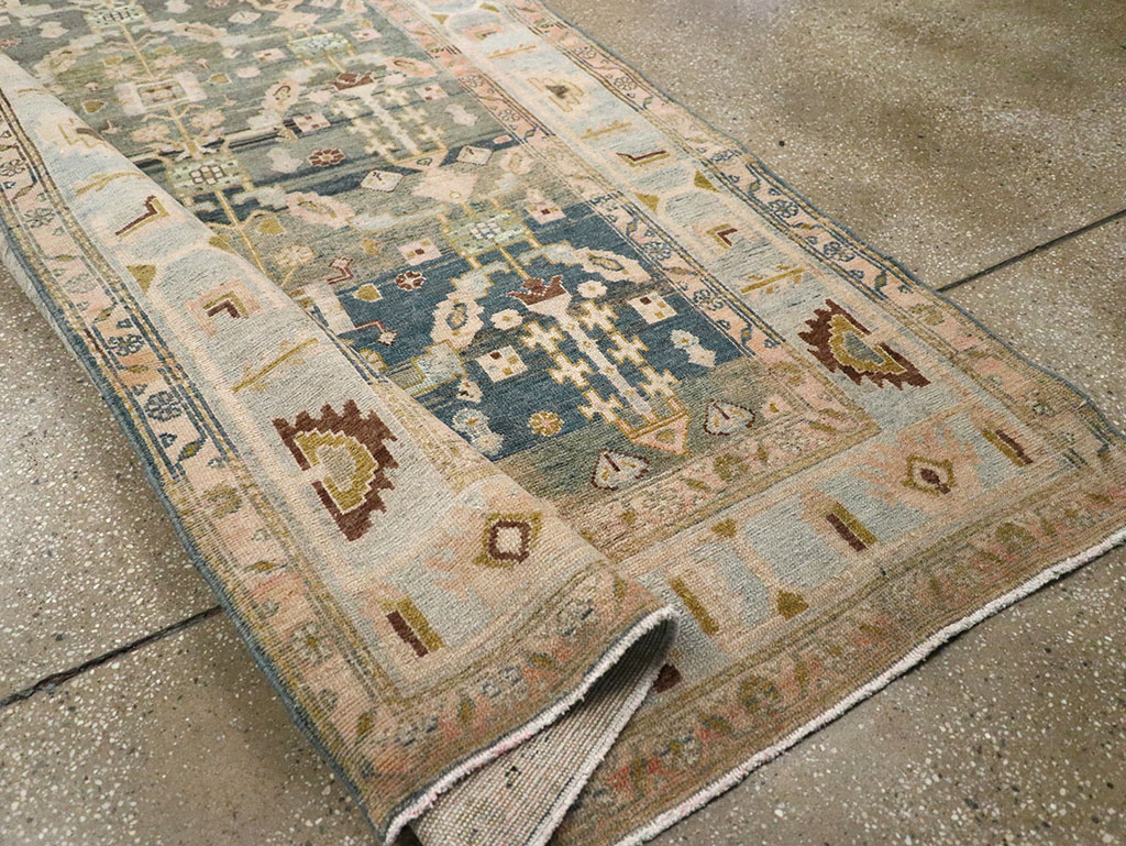 Antique Persian Malayer Wide Gallery Runner, No.29850 - Gss
