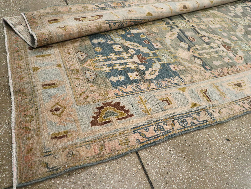 Antique Persian Malayer Wide Gallery Runner, No.29850 - Gss