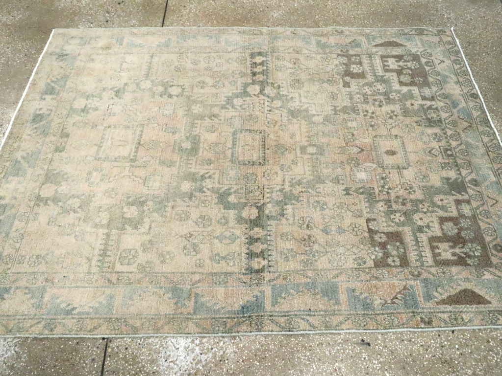 Vintage Persian Malayer Accent Rug, No.29861 - Gss