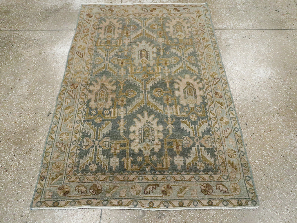 Vintage Persian Malayer Throw Rug, No.29867 - Gss