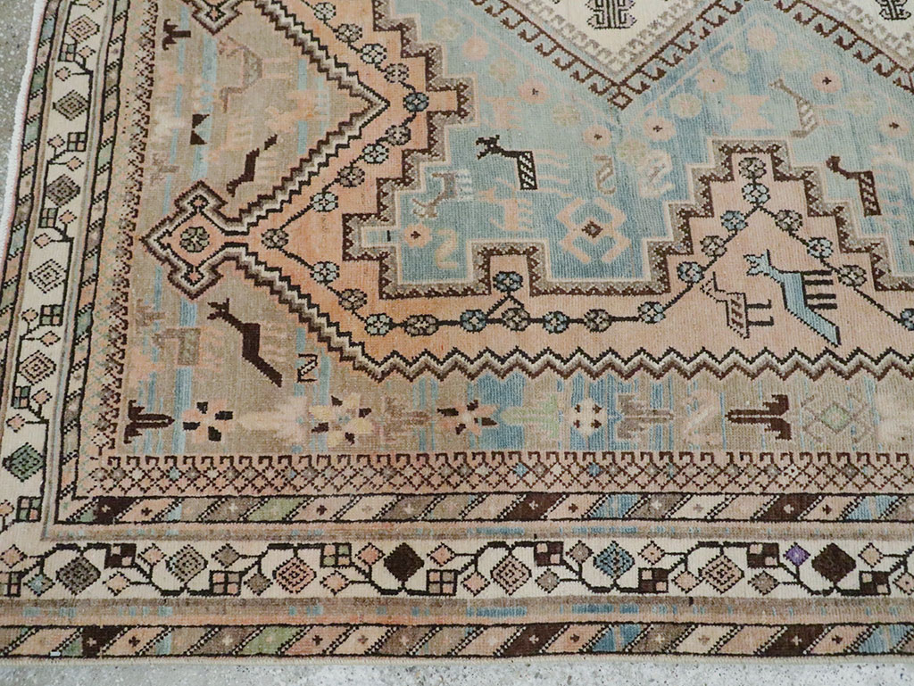 Vintage Persian Afshar Accent Rug, No.29869 - Gss