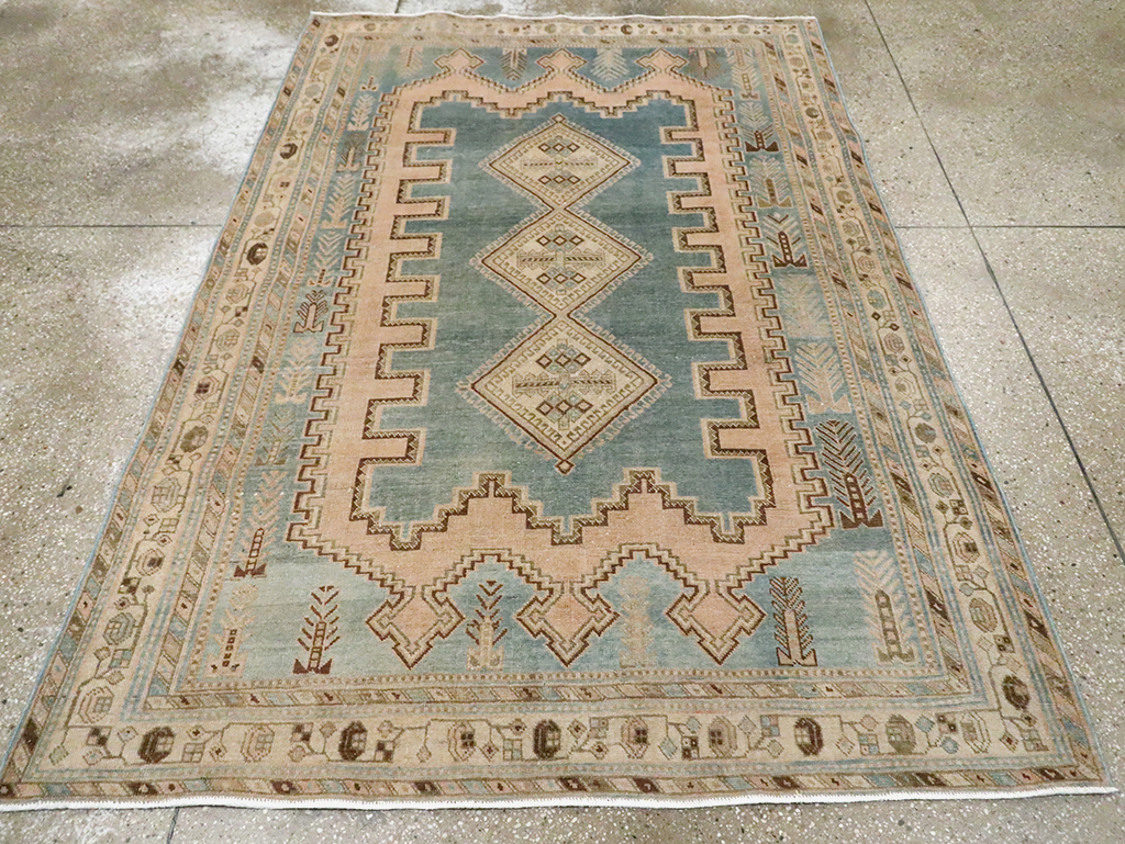 Vintage Persian Afshar Accent Rug, No.29871 - Gss