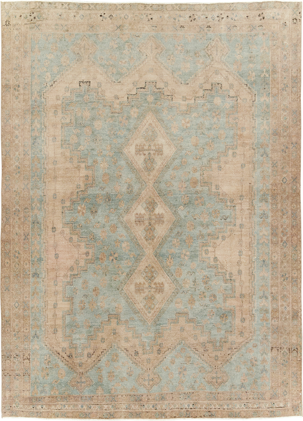 Vintage Persian Shiraz Accent Rug, No.29873 - Gss