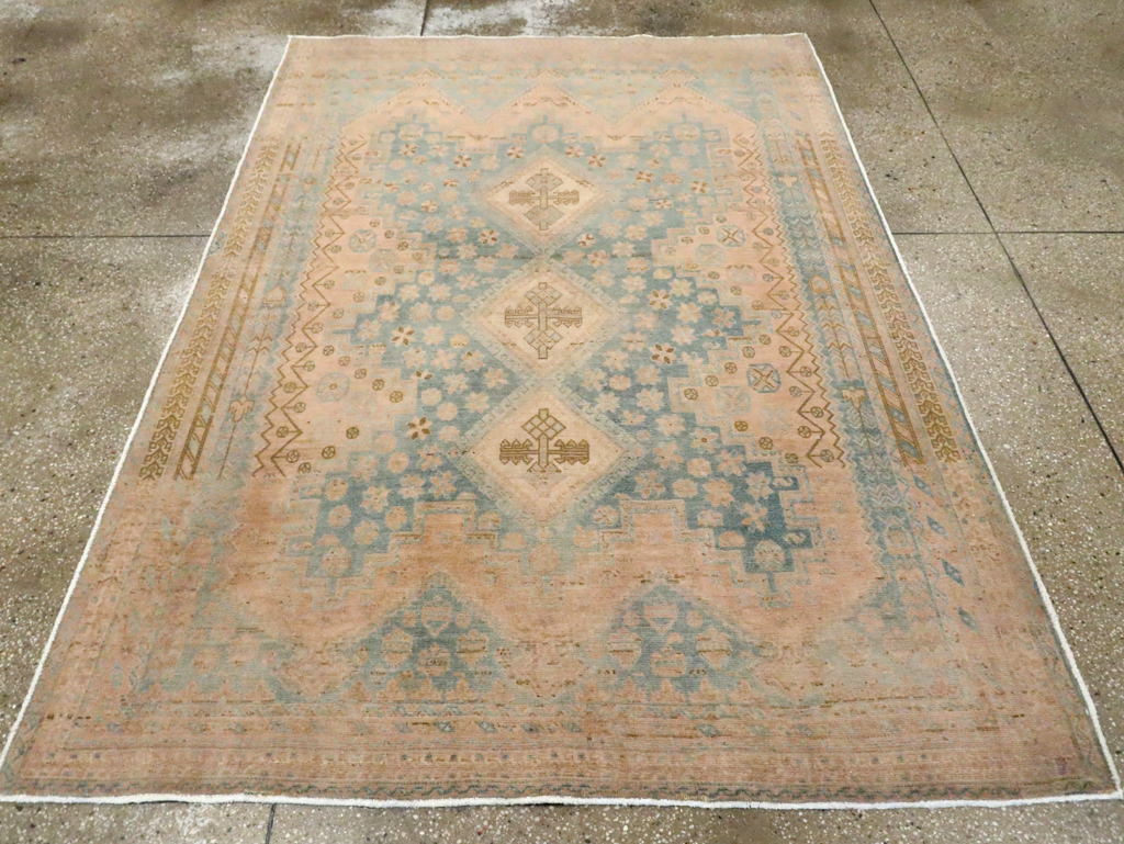Vintage Persian Afshar Accent Rug, No.29875 - Gss