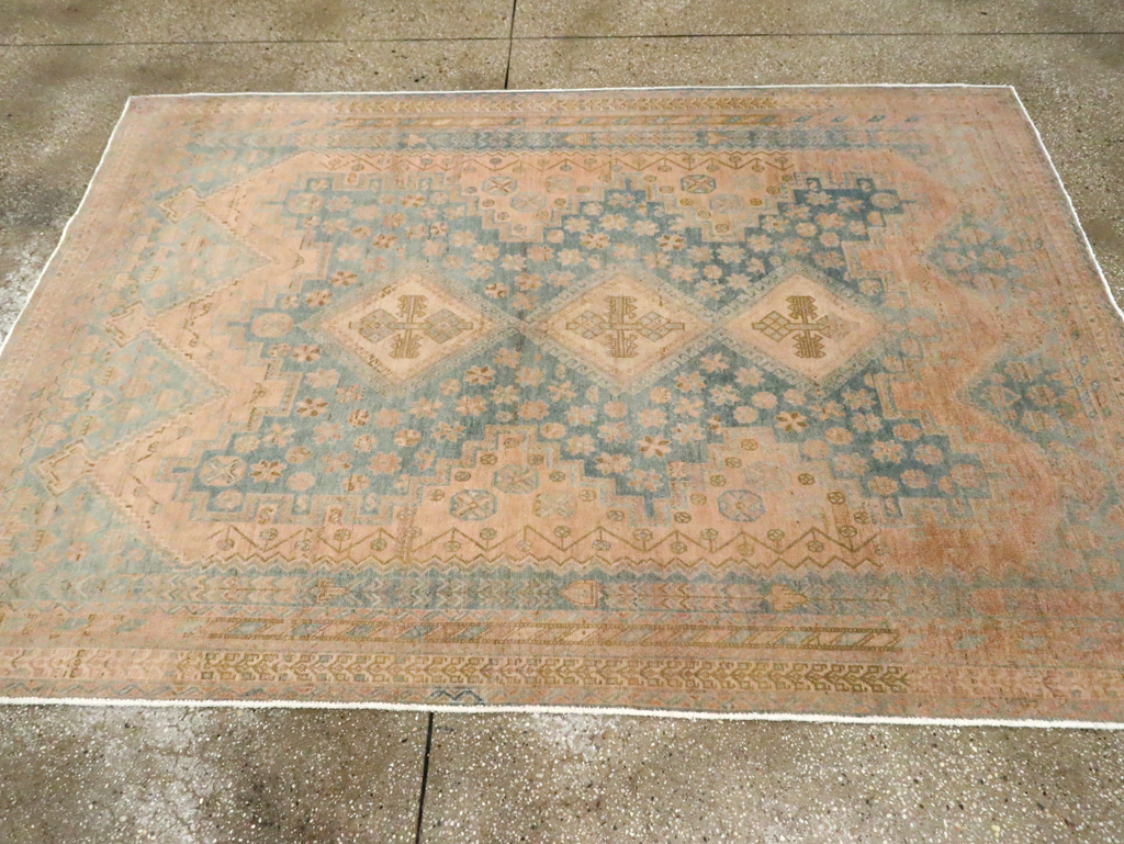 Vintage Persian Afshar Accent Rug, No.29875 - Gss