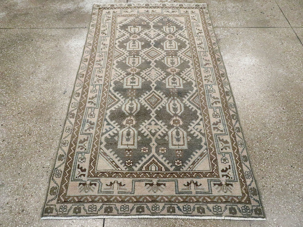 Vintage Persian Malayer Throw Rug, No.29884 - Gss