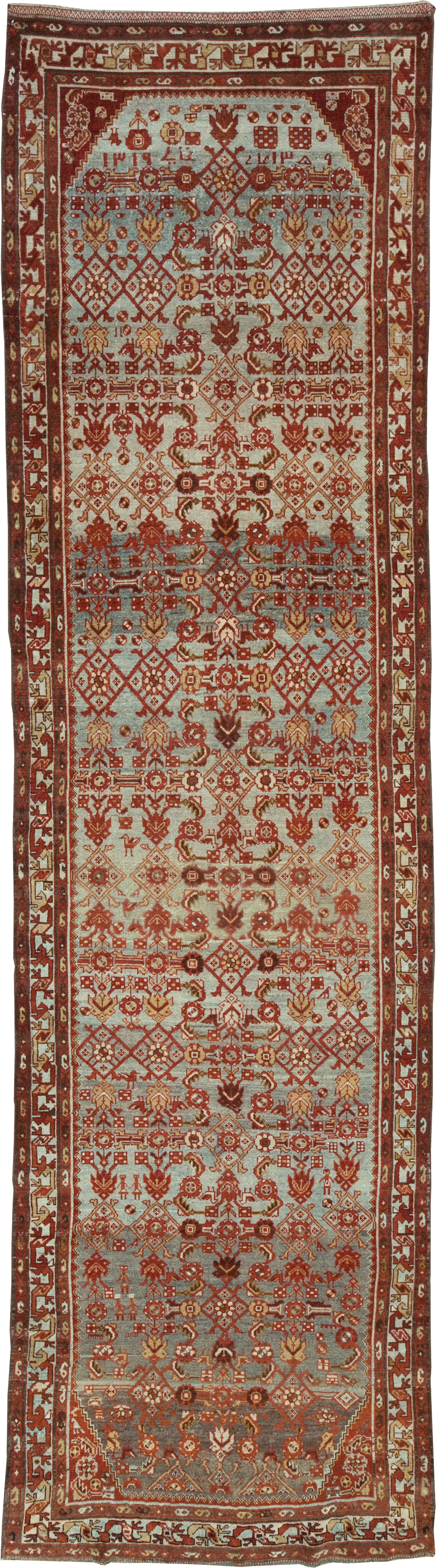 Vintage Persian Malayer Wide Gallery Runner, No.29886 - Gss