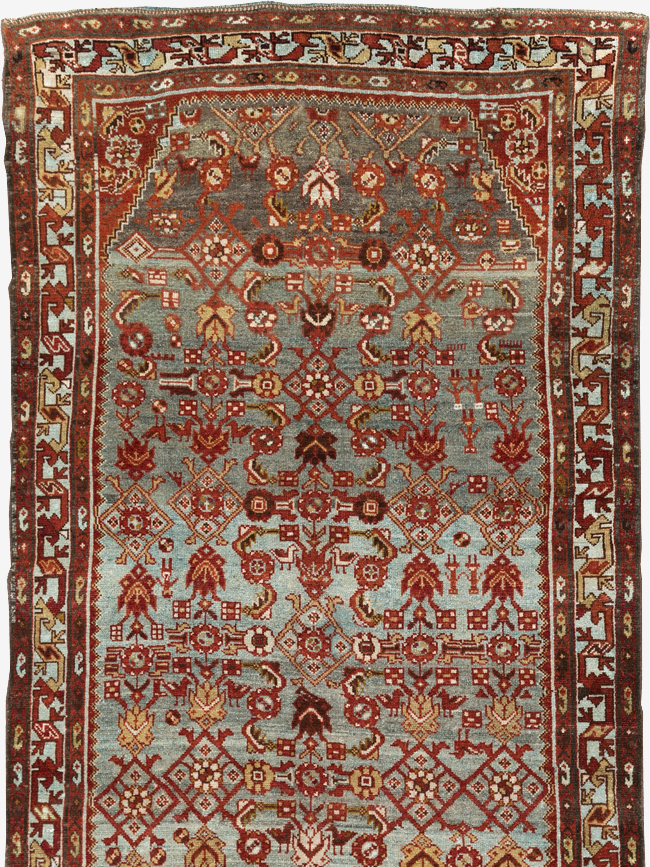 Vintage Persian Malayer Wide Gallery Runner, No.29886 - Gss
