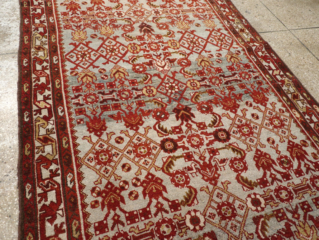 Vintage Persian Malayer Wide Gallery Runner, No.29886 - Gss