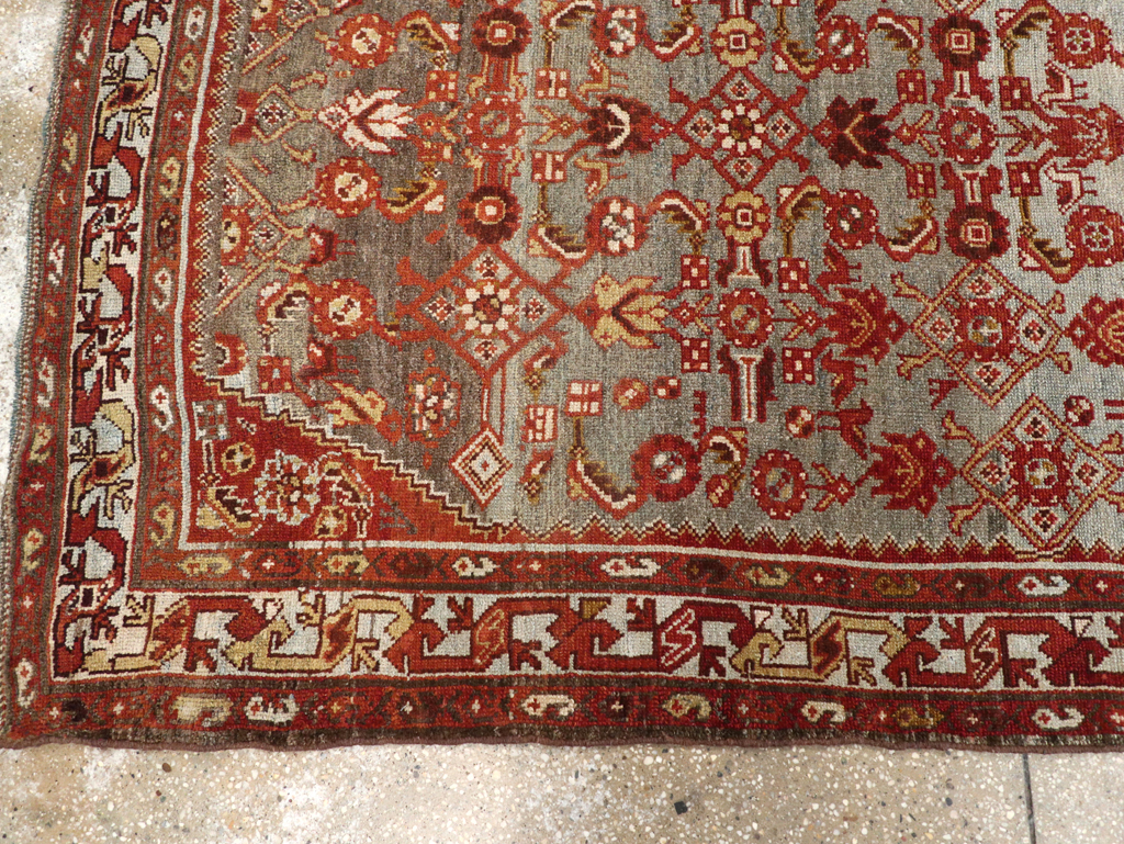 Vintage Persian Malayer Wide Gallery Runner, No.29886 - Gss