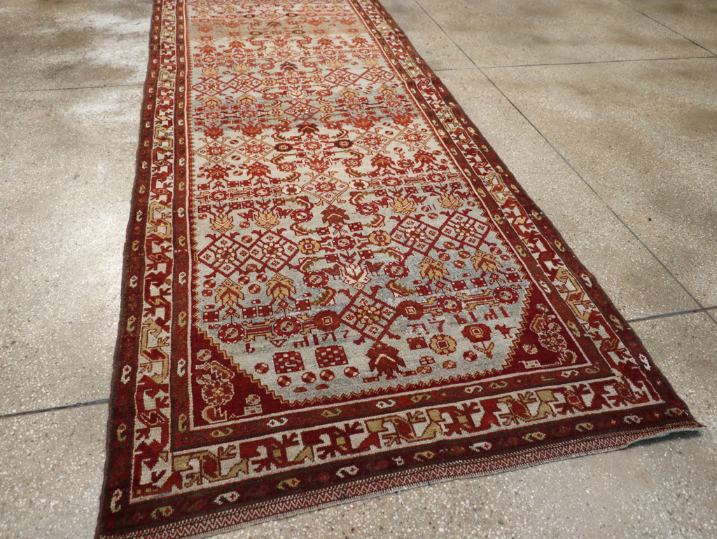 Vintage Persian Malayer Wide Gallery Runner, No.29886 - Gss
