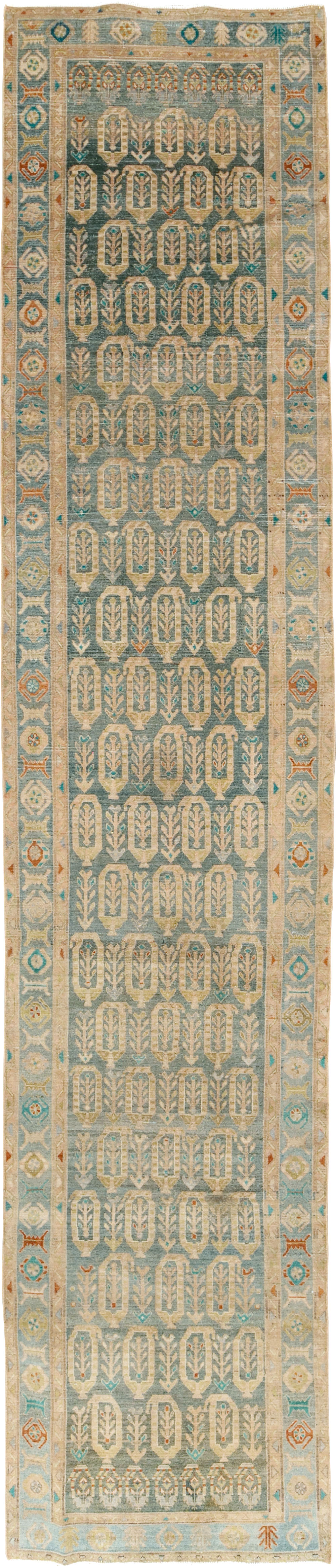 Antique Persian Malayer Long Runner, No.29888 - Gss