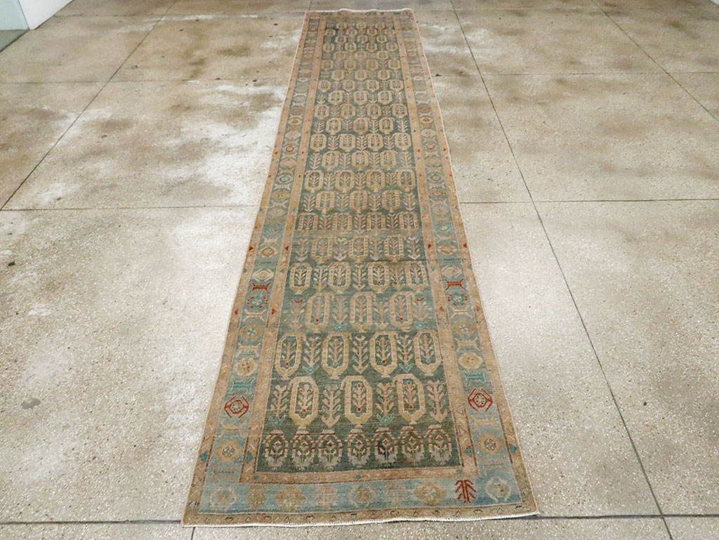 Antique Persian Malayer Long Runner, No.29888 - Gss