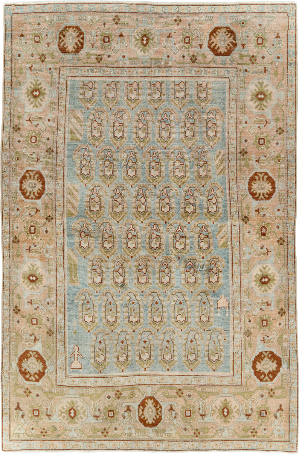 Vintage Persian Malayer Accent Rug, No.29892 - Gss