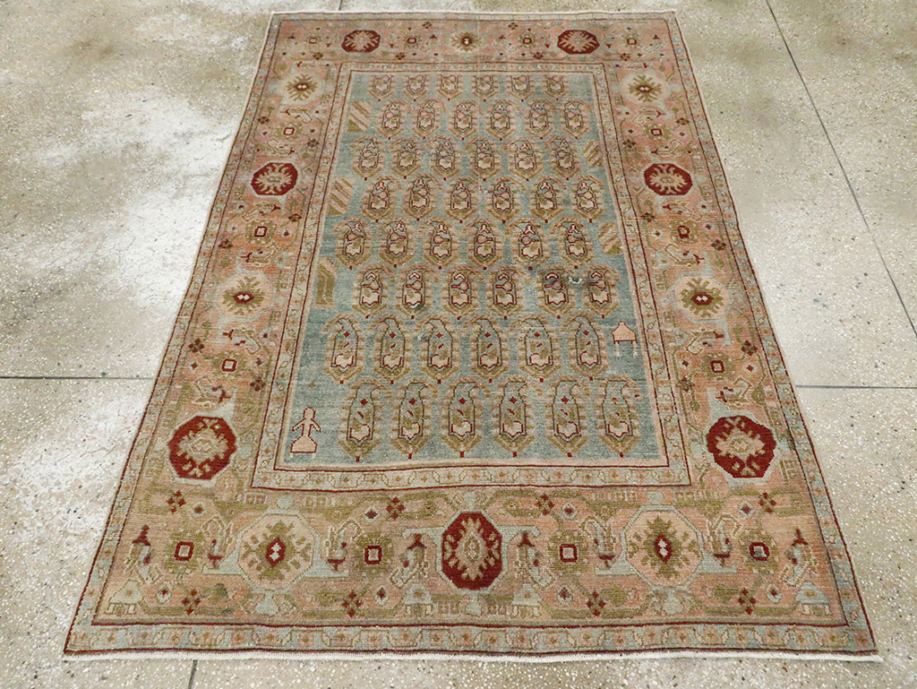 Vintage Persian Malayer Accent Rug, No.29892 - Gss