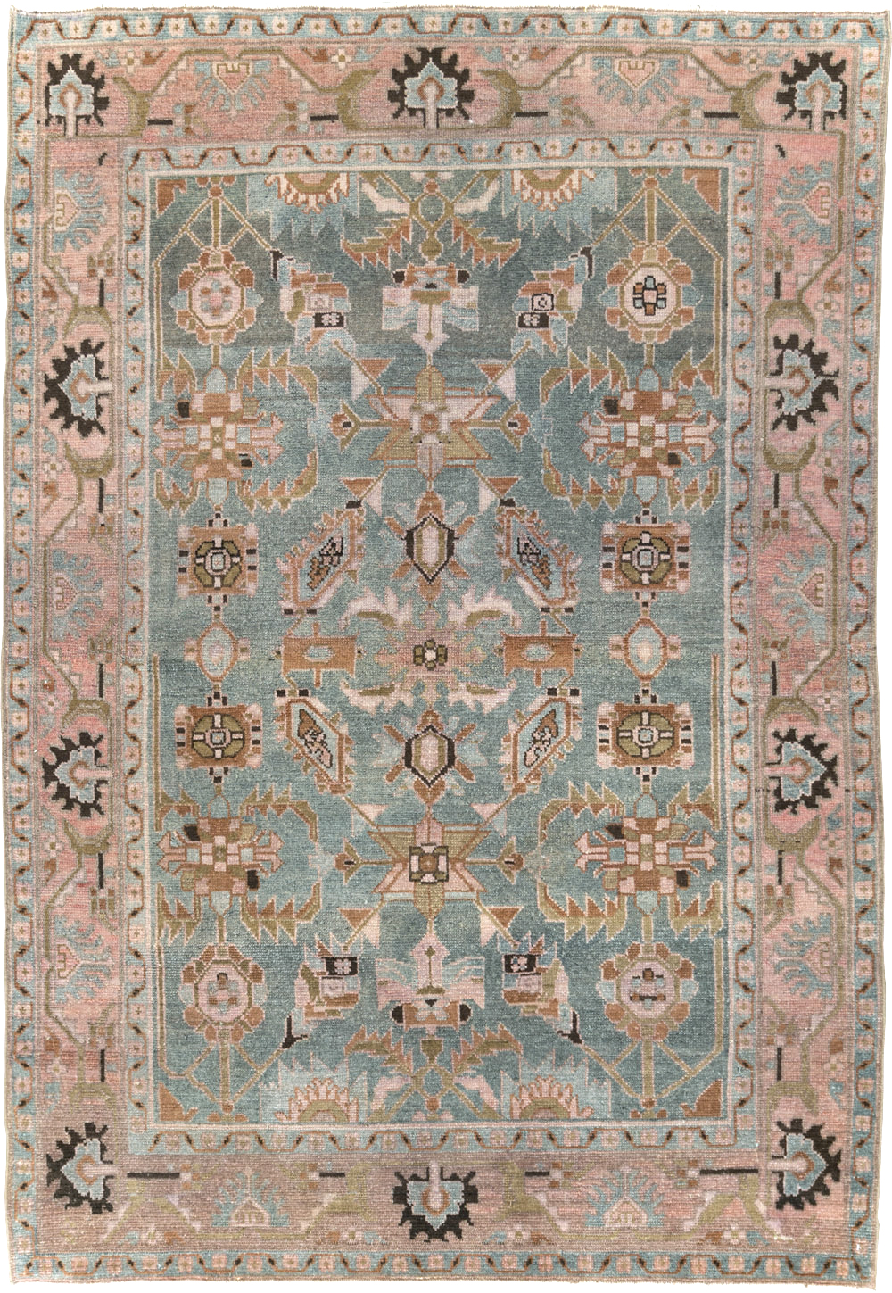 Vintage Persian Malayer Accent Rug, No.29896 - Gss