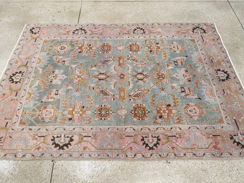Vintage Persian Malayer Accent Rug, No.29896 - Gss