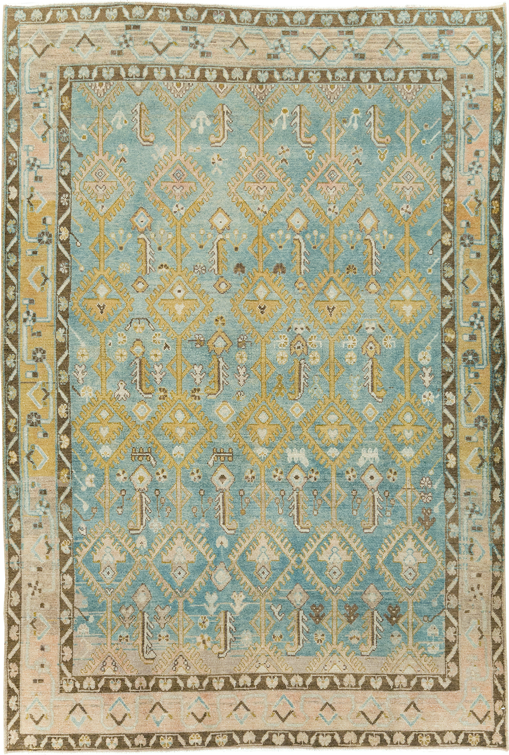 Vintage Persian Malayer Accent Rug, No.29904 - Gss