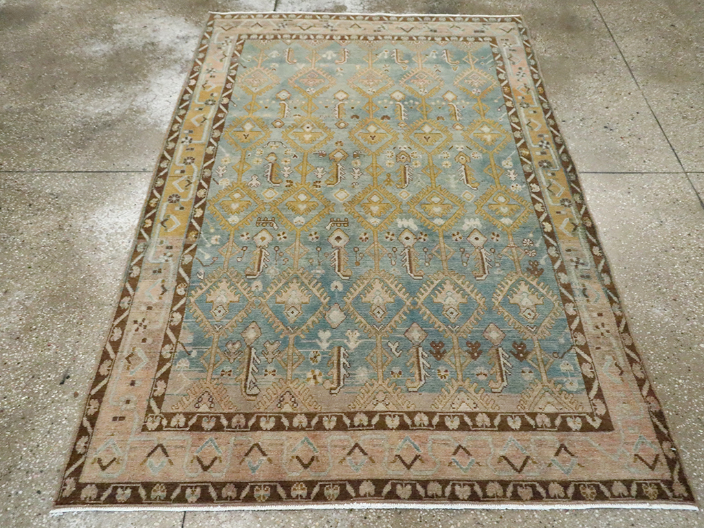Vintage Persian Malayer Accent Rug, No.29904 - Gss