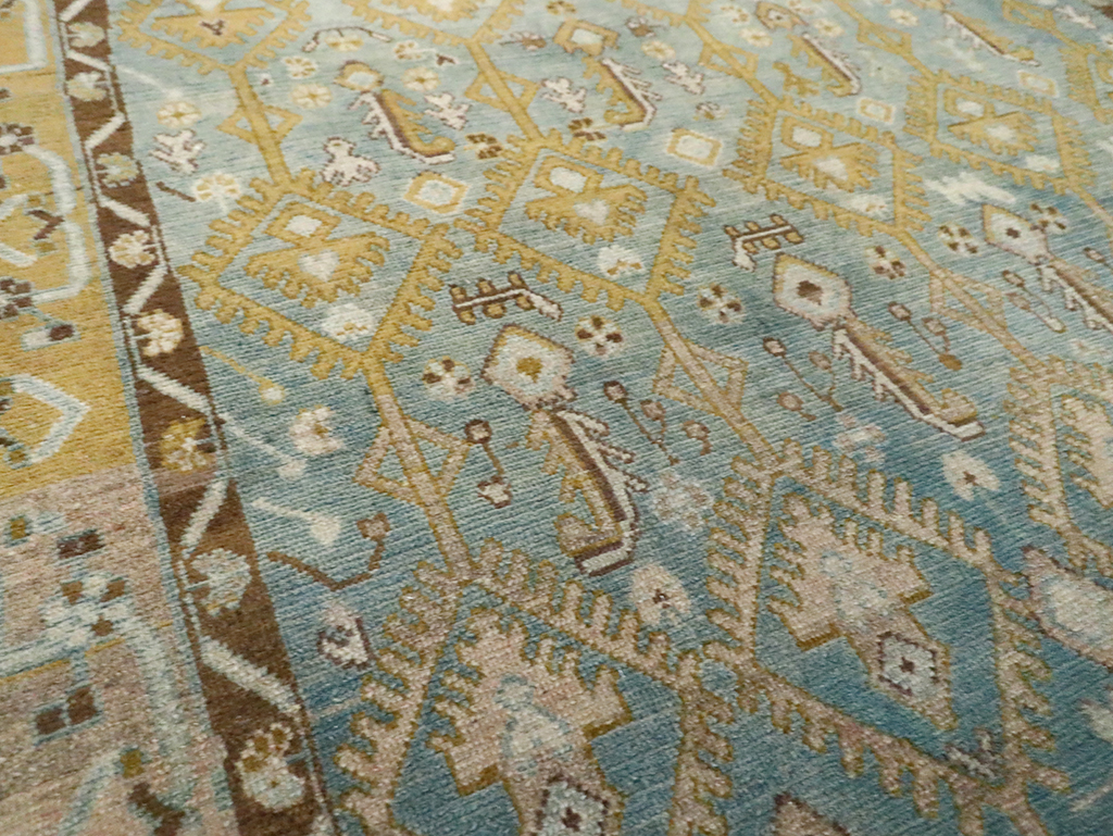 Vintage Persian Malayer Accent Rug, No.29904 - Gss
