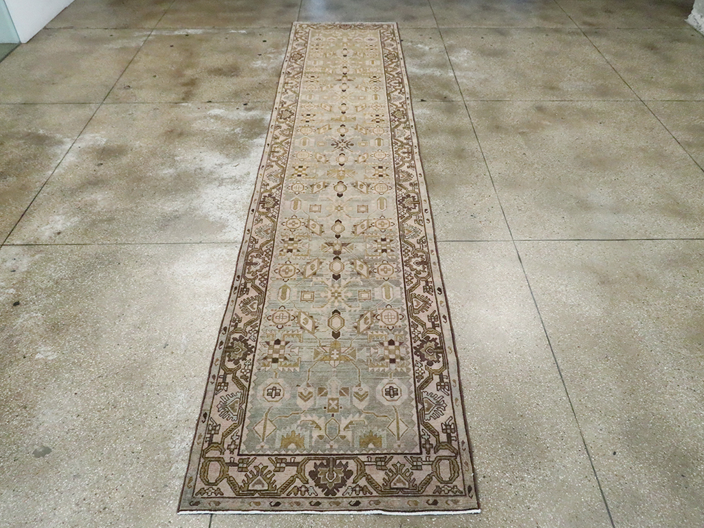 Vintage Persian Malayer Long Runner, No.29908 - Gss