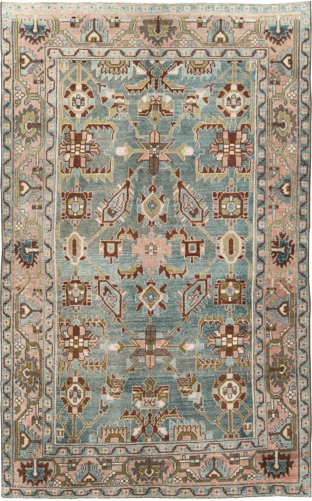 Vintage Persian Malayer Accent Rug, No.29917 - Gss
