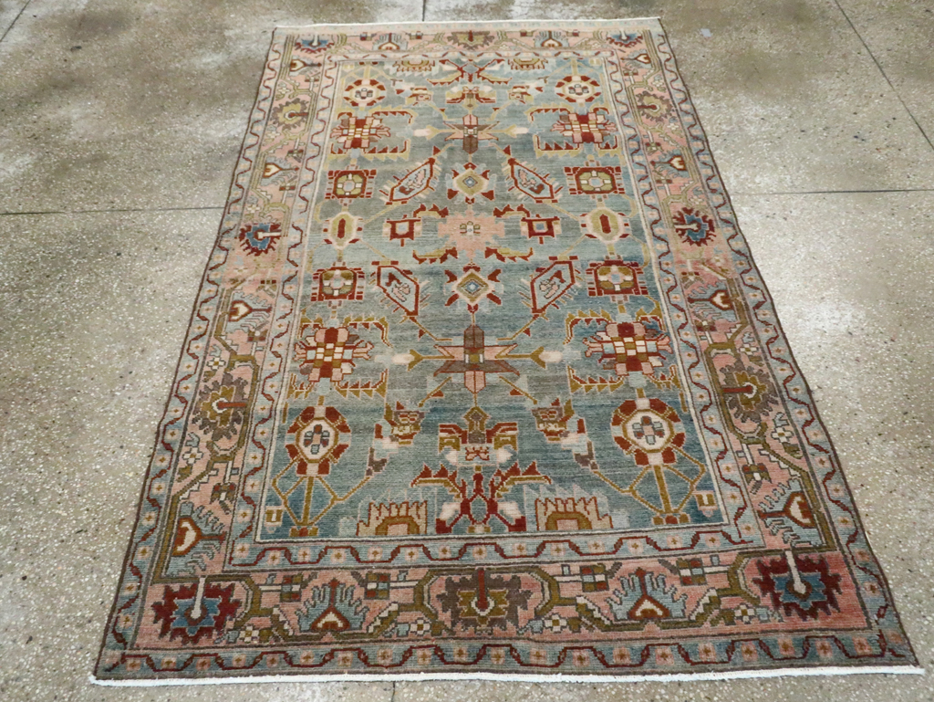 Vintage Persian Malayer Accent Rug, No.29917 - Gss
