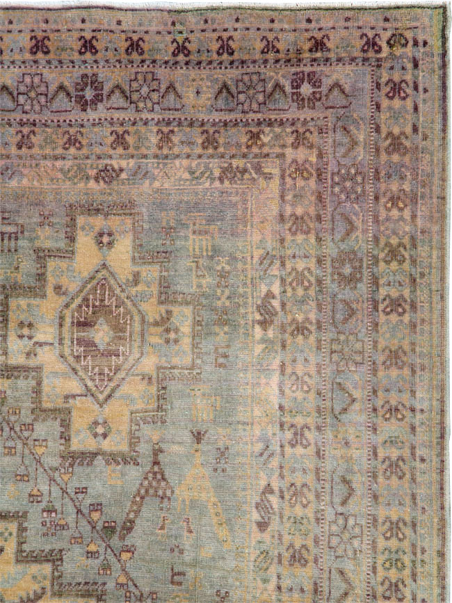 Vintage Persian Afshar Accent Rug, No.29931 - Gss