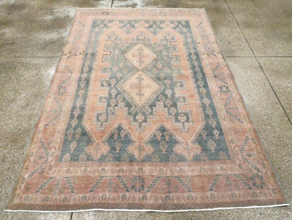 Vintage Persian Afshar Accent Rug, No.29934 - Gss
