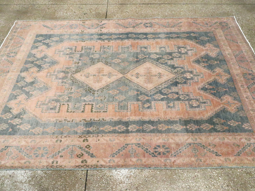 Vintage Persian Afshar Accent Rug, No.29934 - Gss