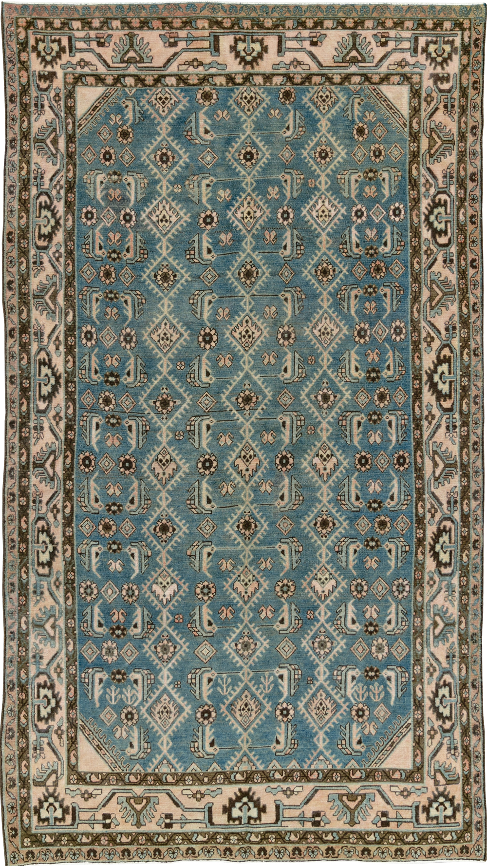 Vintage Persian Malayer Accent Rug, No.29947 - Gss