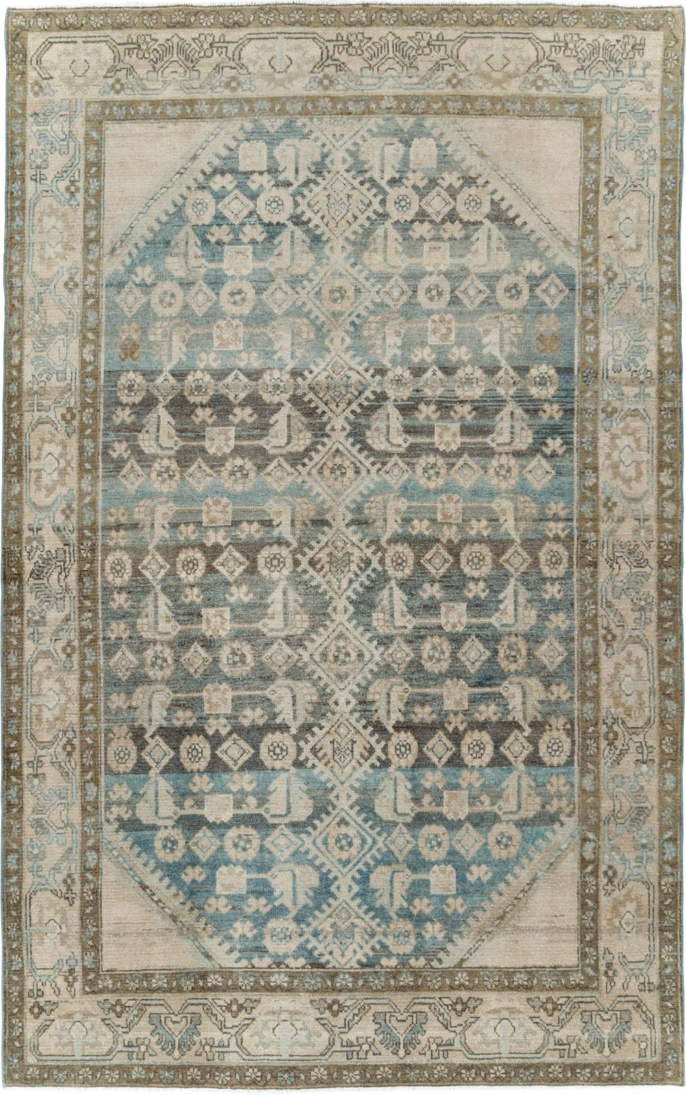 Vintage Persian Malayer Accent Rug, No.29950 - Gss