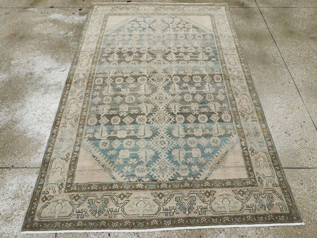 Vintage Persian Malayer Accent Rug, No.29950 - Gss