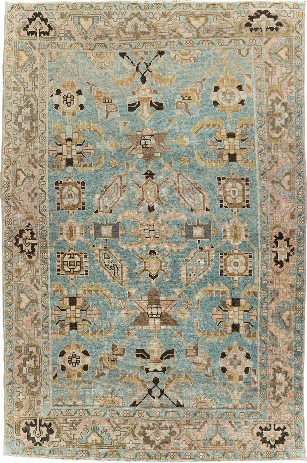 Vintage Persian Malayer Accent Rug, No.29962 - Gss