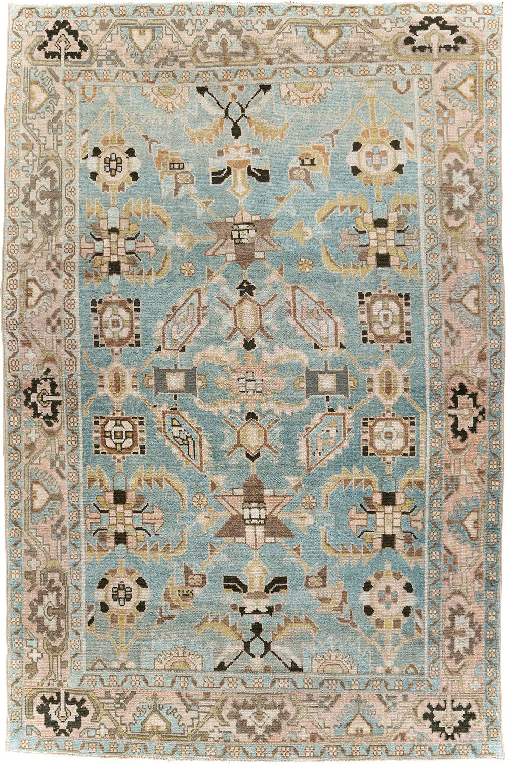 Vintage Persian Malayer Accent Rug, No.29962 - Gss