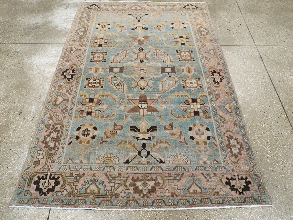 Vintage Persian Malayer Accent Rug, No.29962 - Gss