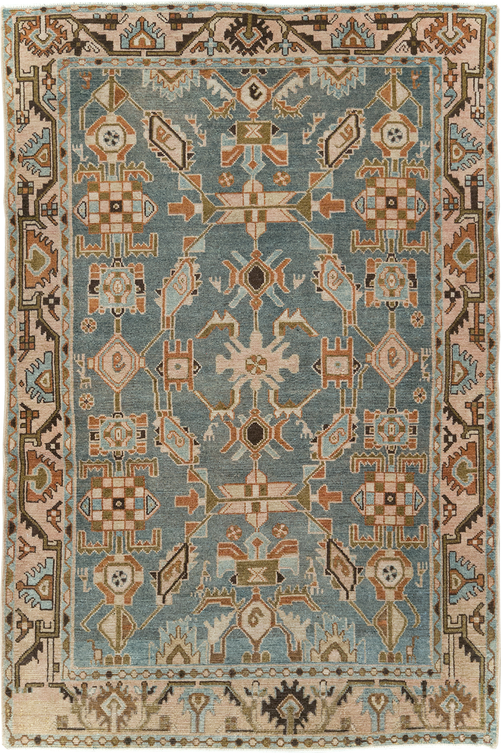 Vintage Persian Malayer Accent Rug, No.29964 - Gss