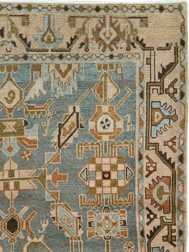 Vintage Persian Malayer Accent Rug, No.29964 - Gss