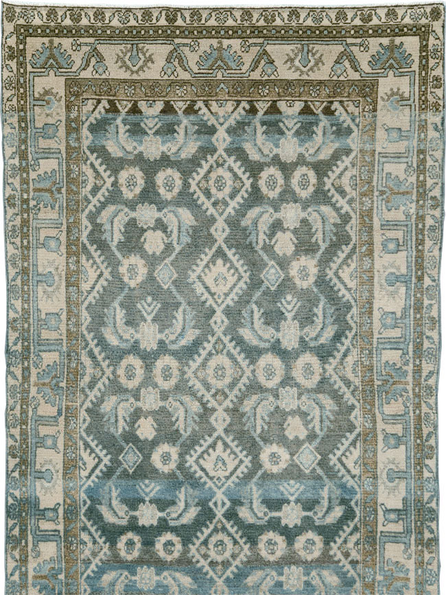 Vintage Persian Malayer Wide Gallery Runner, No.29972 - Gss